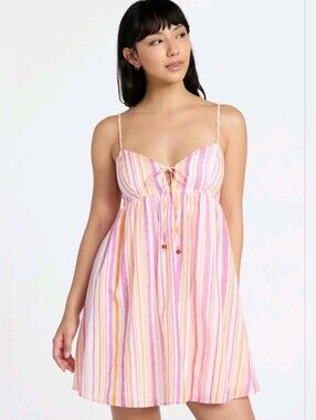 NWT No Boundaries Striped Cami Fit & Flare Dress Size L(12-14)
